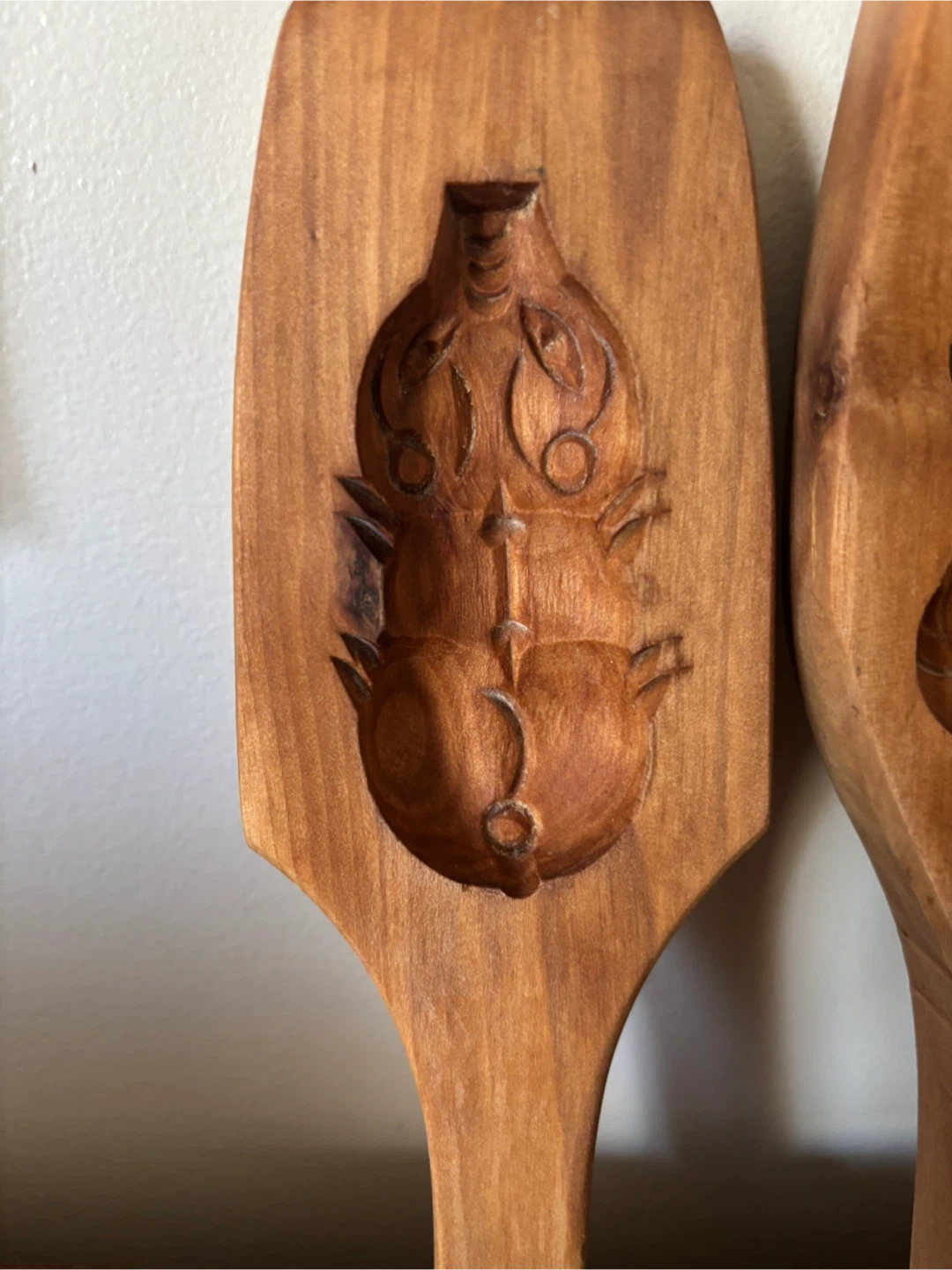 Vintage Set of 4 Chinese Wooden Mooncake Moulds - photo 2