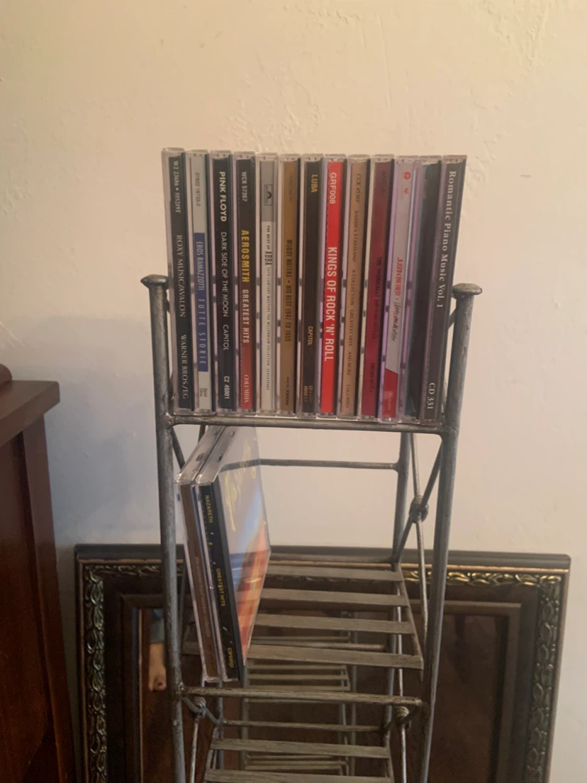 HEAVY STEEL METAL CD STAND STORAGE TOWER - photo 2
