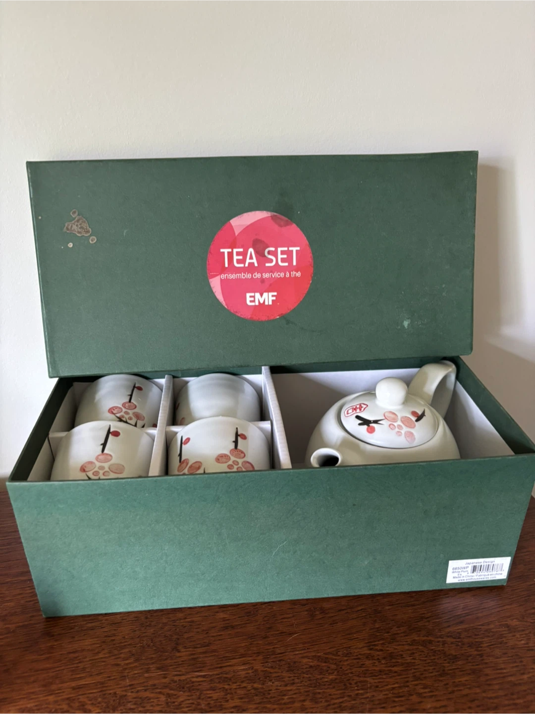 EMF White Plum Japanese Style Tea Set