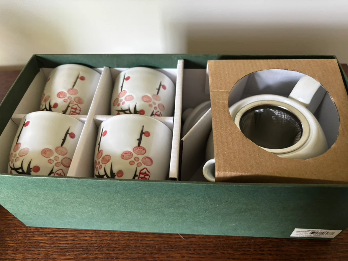 EMF White Plum Japanese Style Tea Set - photo 5