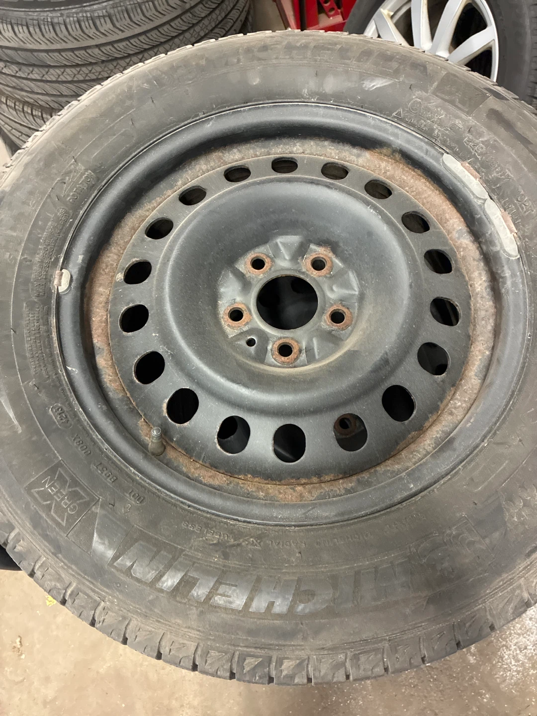 Michelin X-Ice Tires on Steel Rims