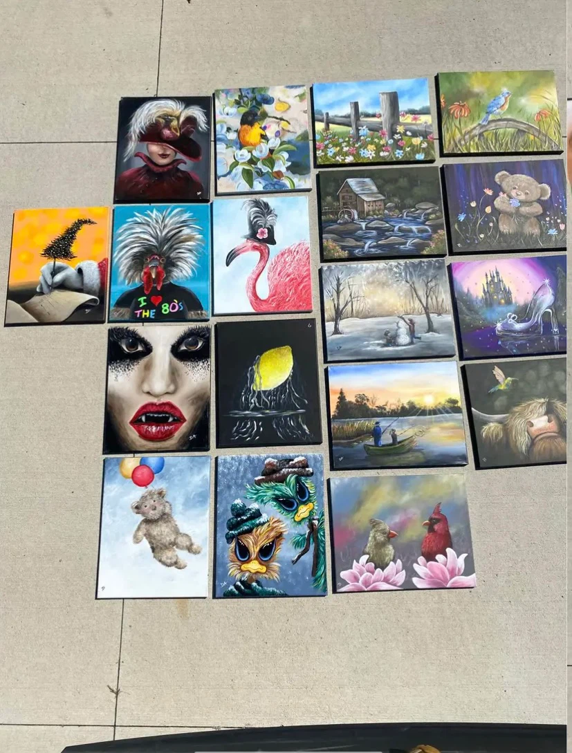 Assorted Hand-Painted Canvas Art - photo 2