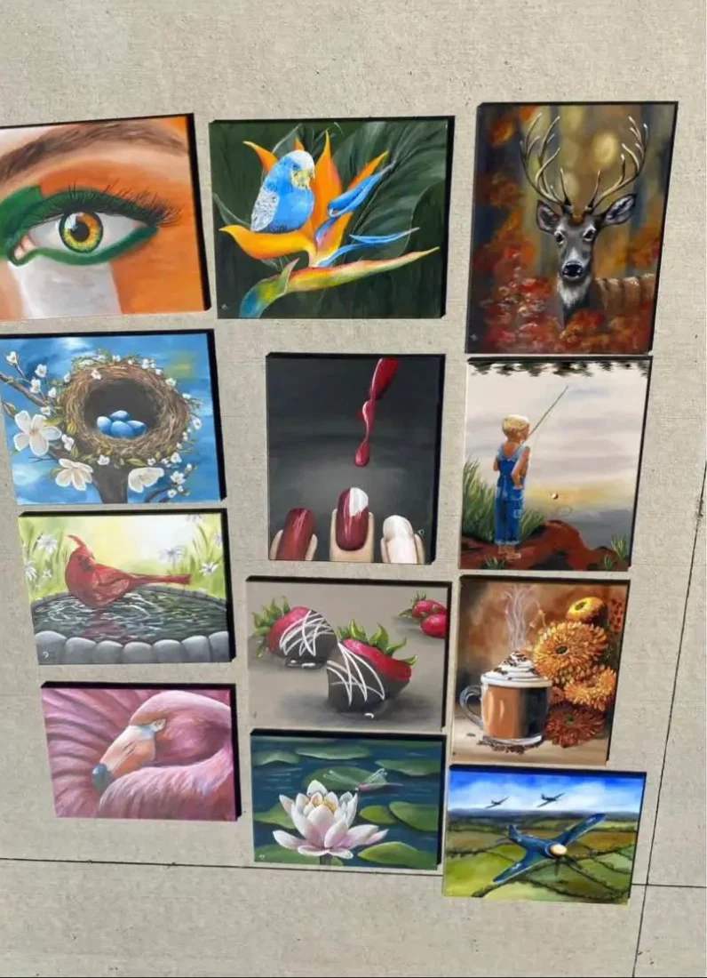 Assorted Hand-Painted Canvas Art - photo 3