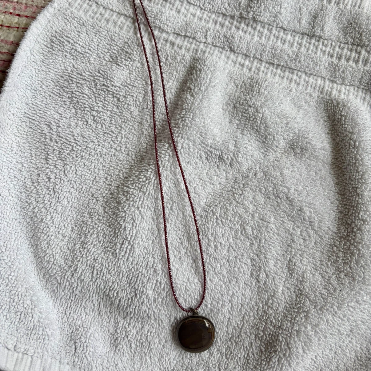 🌱beaded Necklace with glass charm - photo 2