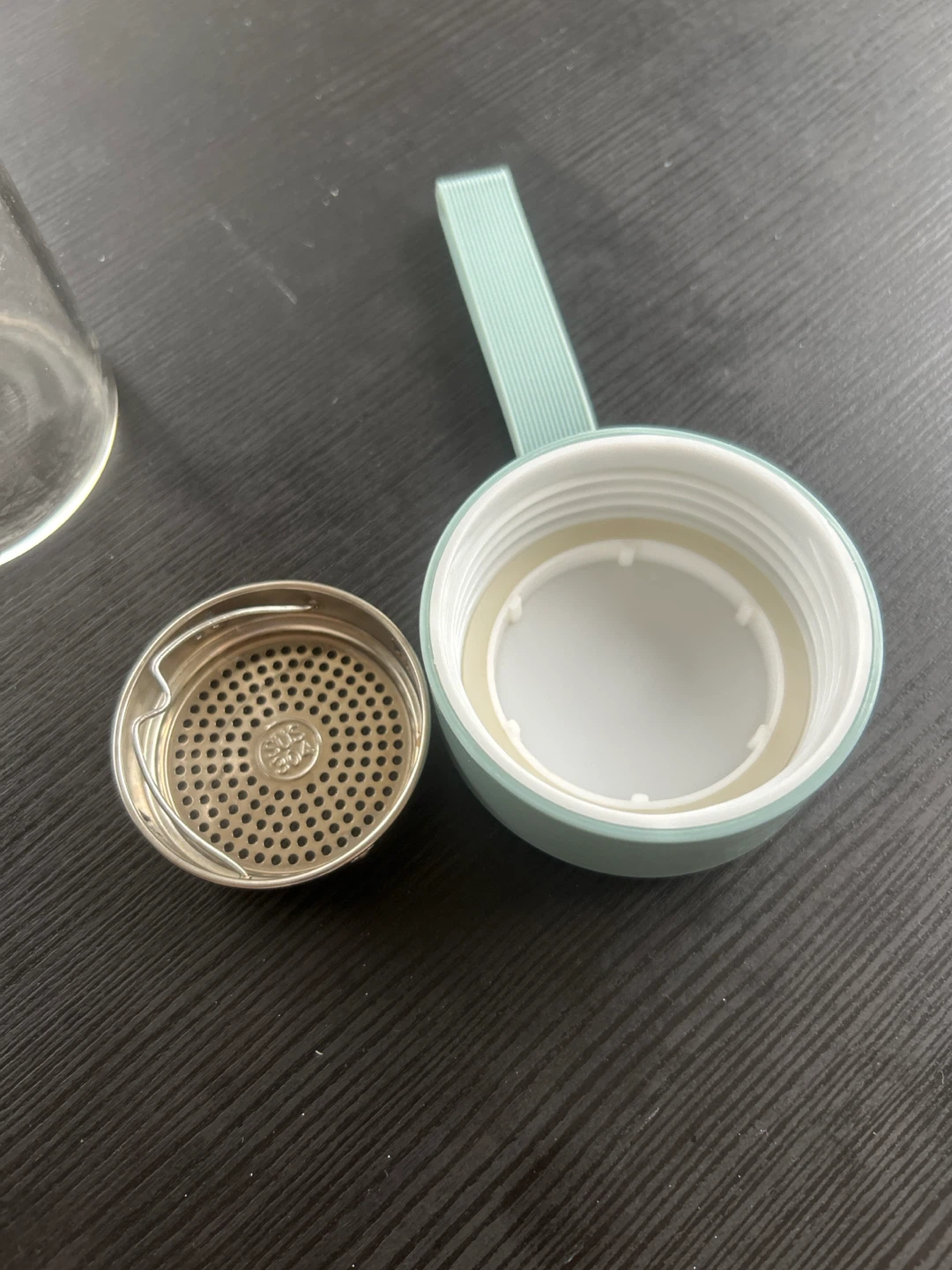Glass water bottle with tea infuser - photo 2