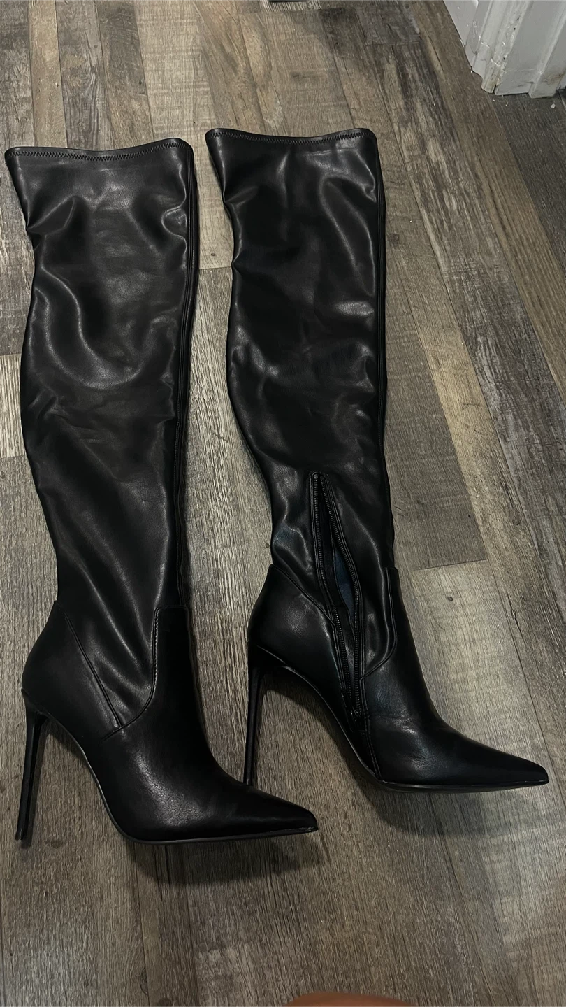 Steve Madden Black Over-the-Knee Boots - photo 2