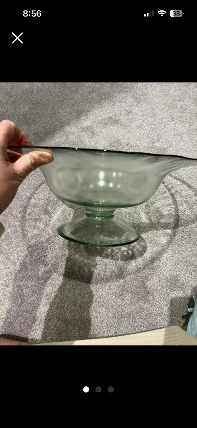 Clear  Footed Serving Bowl