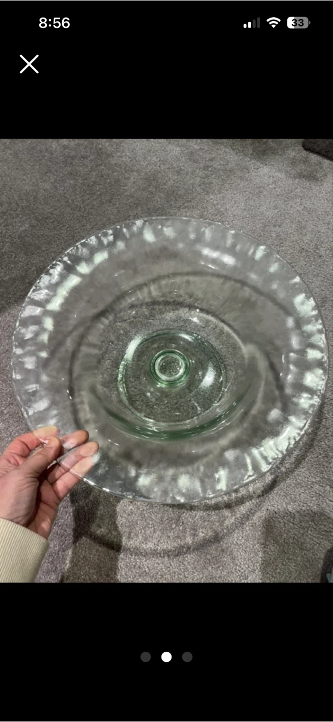 Clear  Footed Serving Bowl - photo 2