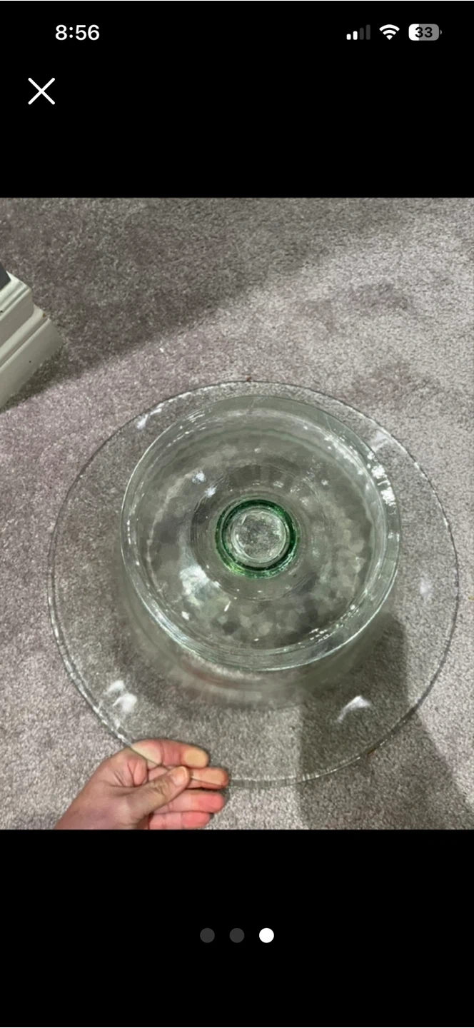 Clear  Footed Serving Bowl - photo 3