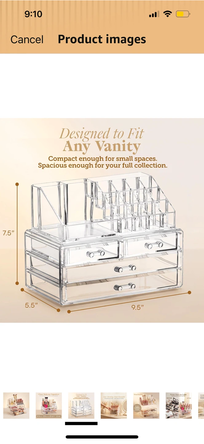 Acrylic makeup organizer - photo 4
