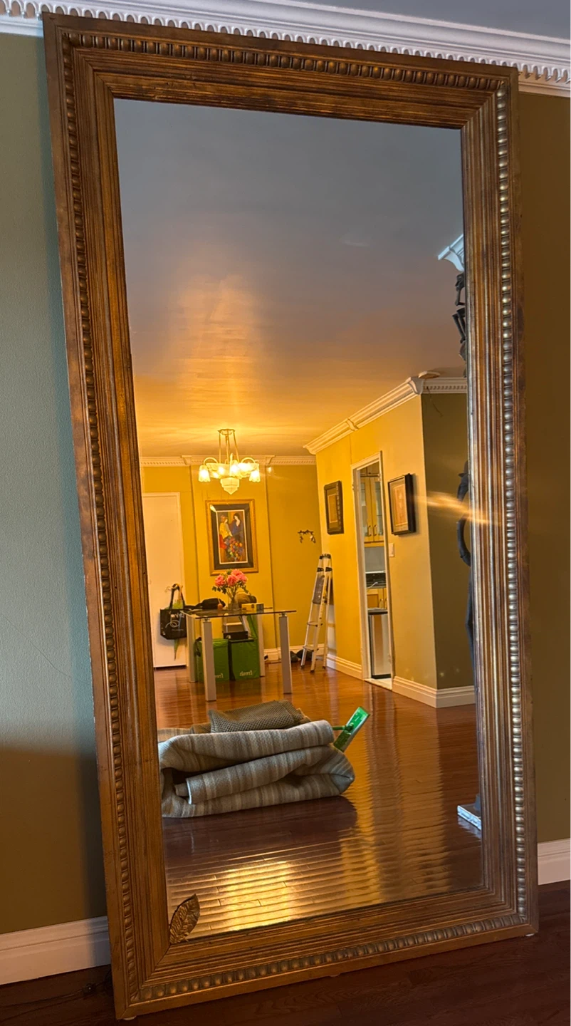 Large Full-Length Gold Ornate Mirror
