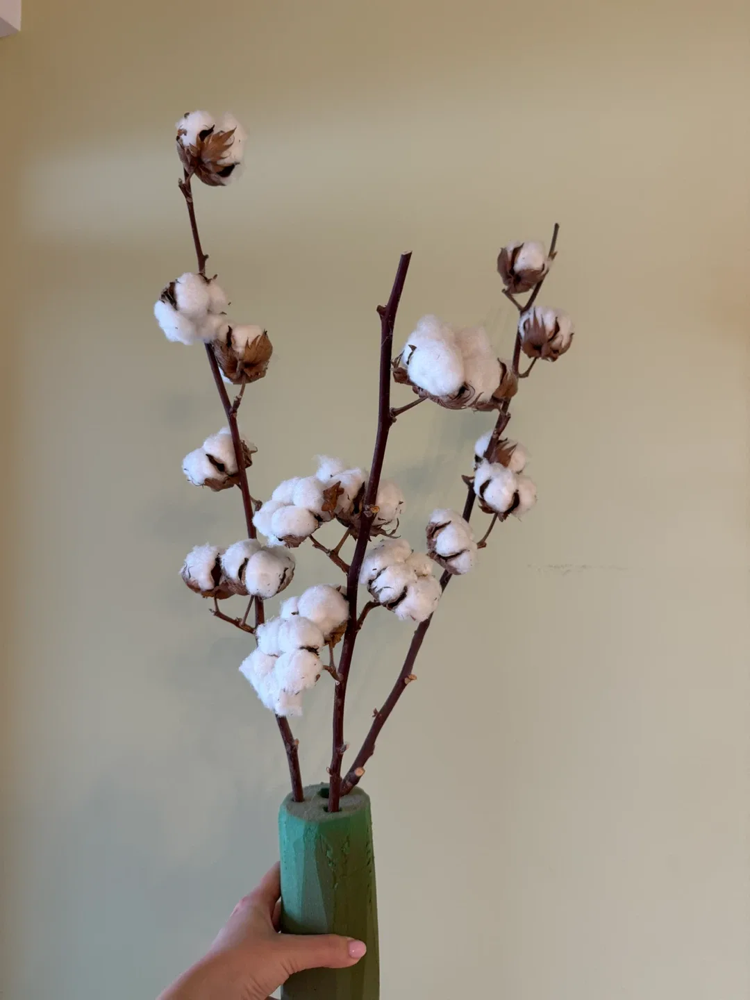 Artificial Cotton Stem Decor