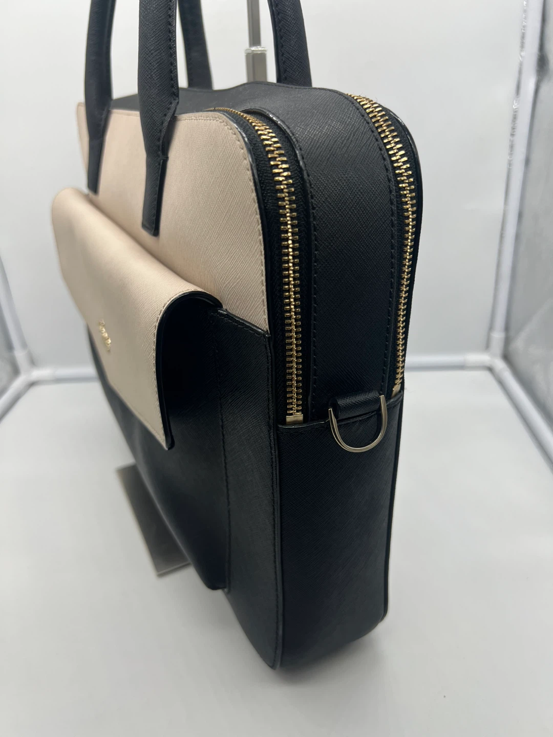 KATE SPADE 13 Inch Double Zip Black Saffiano Leather Laptop Bag - photo 4