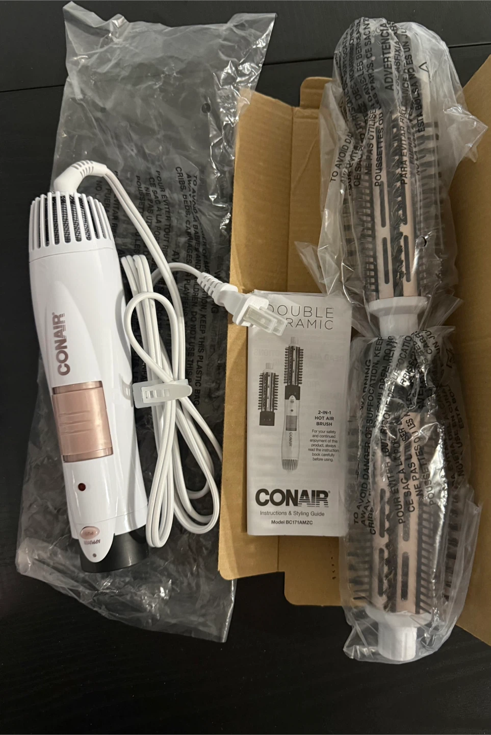 Conair 2-in-1 Double Ceramic Hot Air Brush