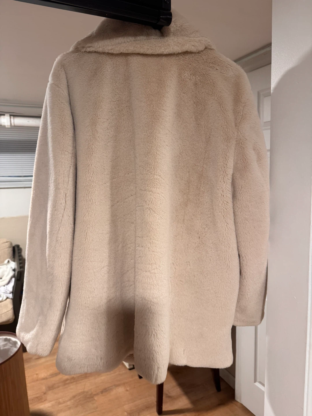 Cream Faux Fur Coat - photo 3
