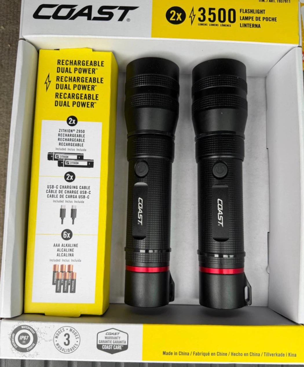 Coast 3500 Lumens Dual Power Flashlight Set - photo 2