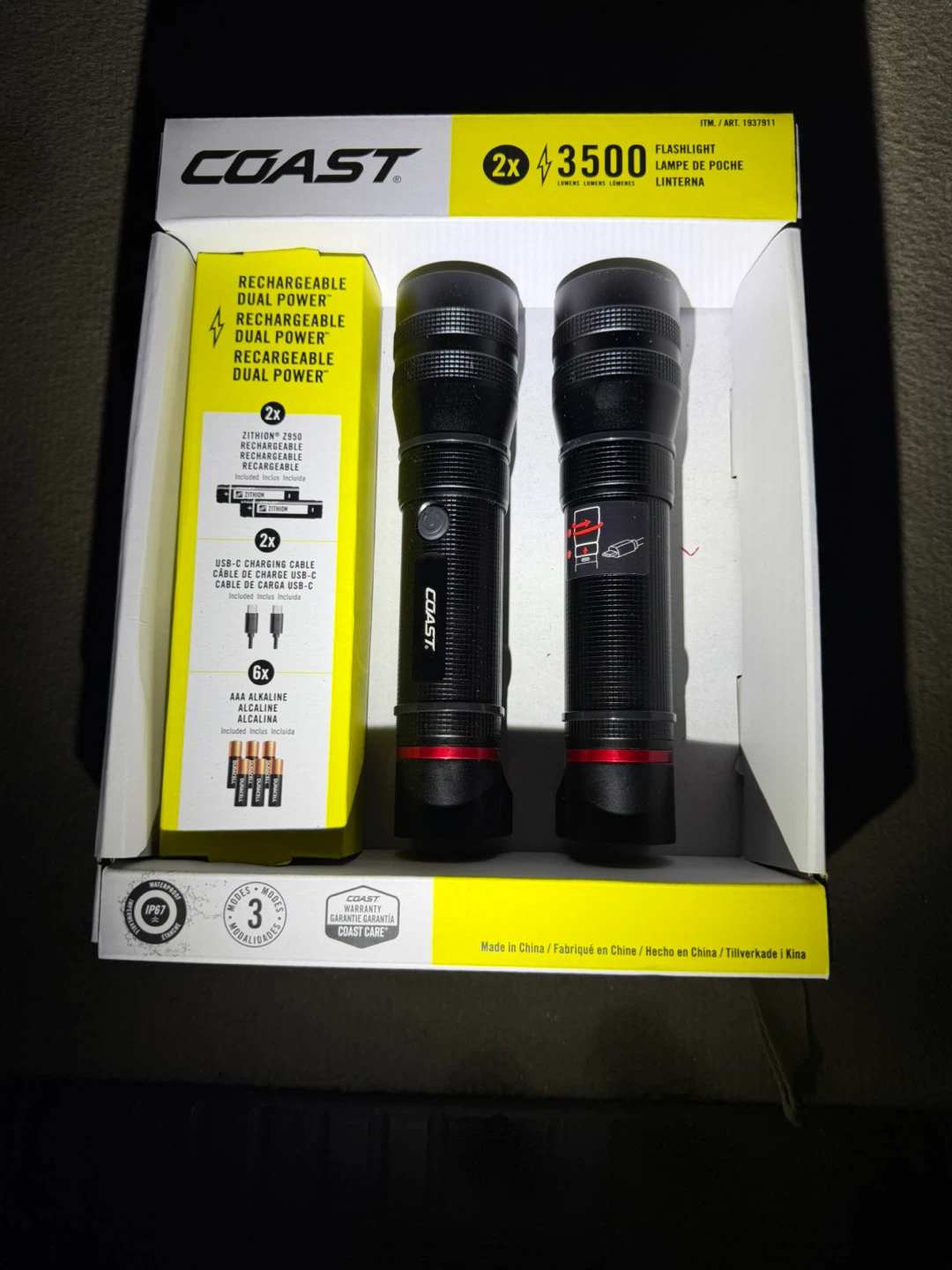 Coast 3500 Lumens Dual Power Flashlight Set - photo 3