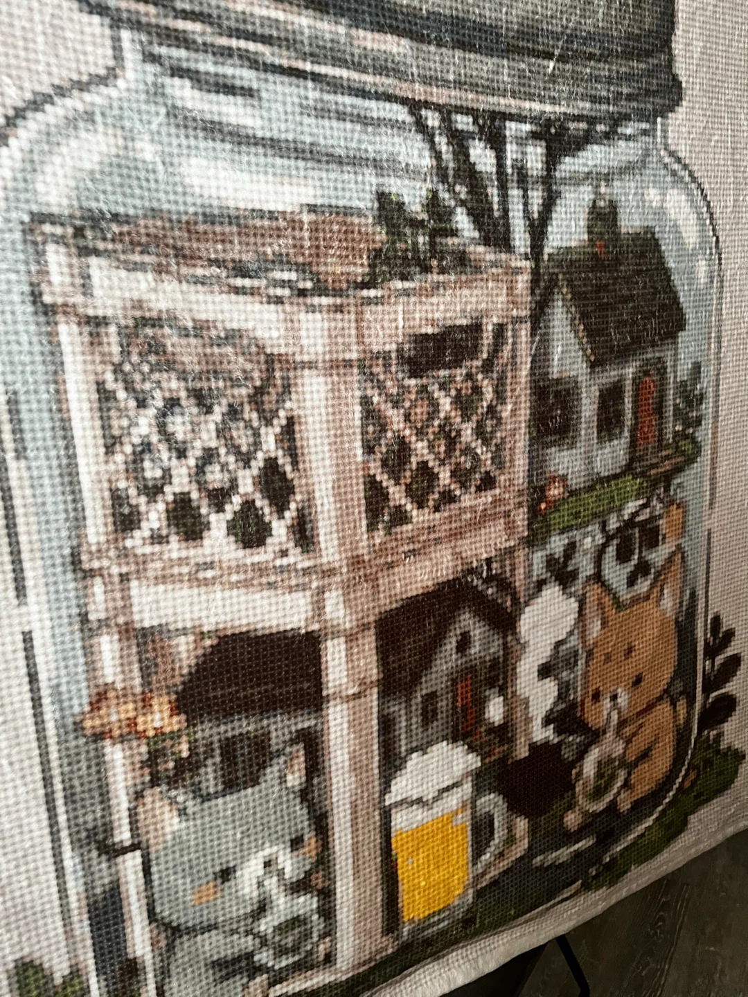 Mason Jar Themed Animal Illustration Throw Blanket - photo 2