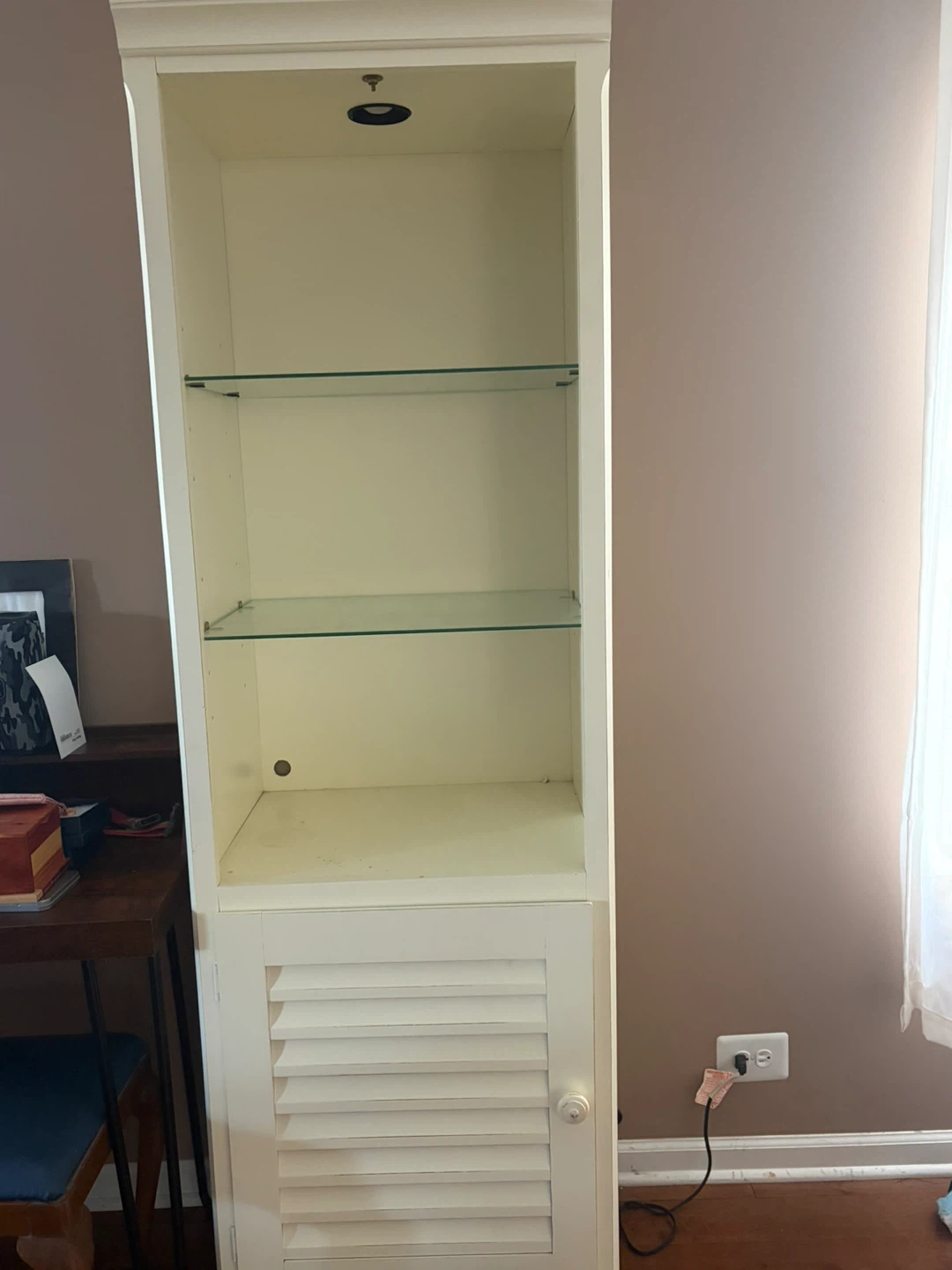 White Tall Display Cabinet