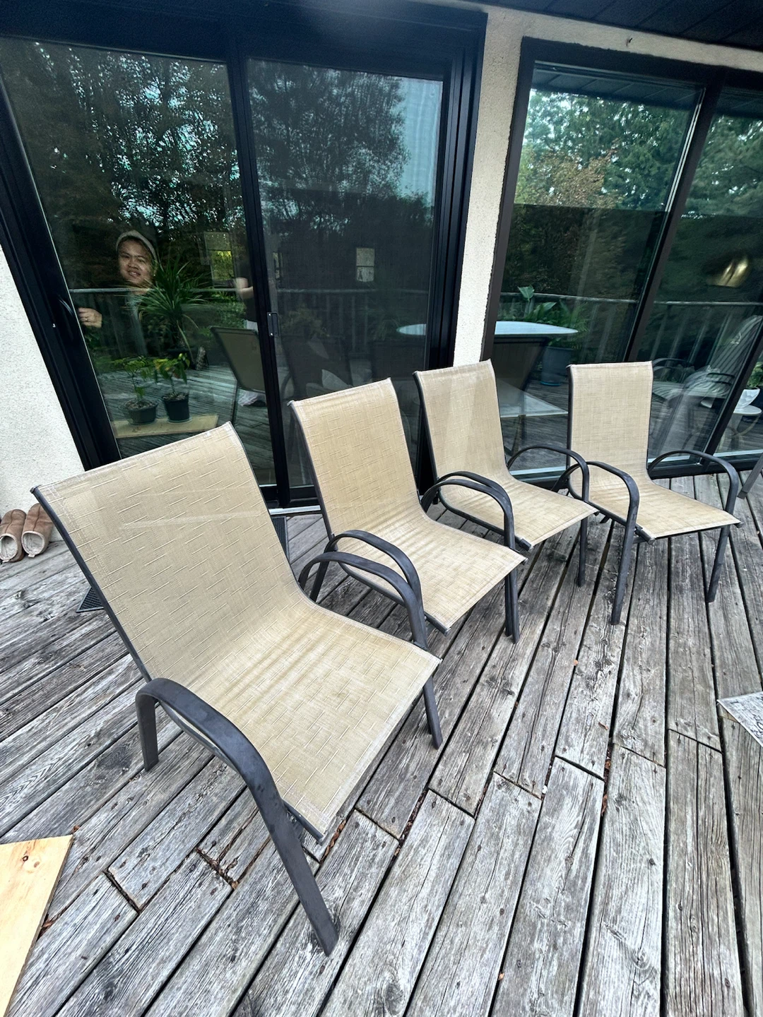 Set of 4 outdoor patio chairs - photo 2