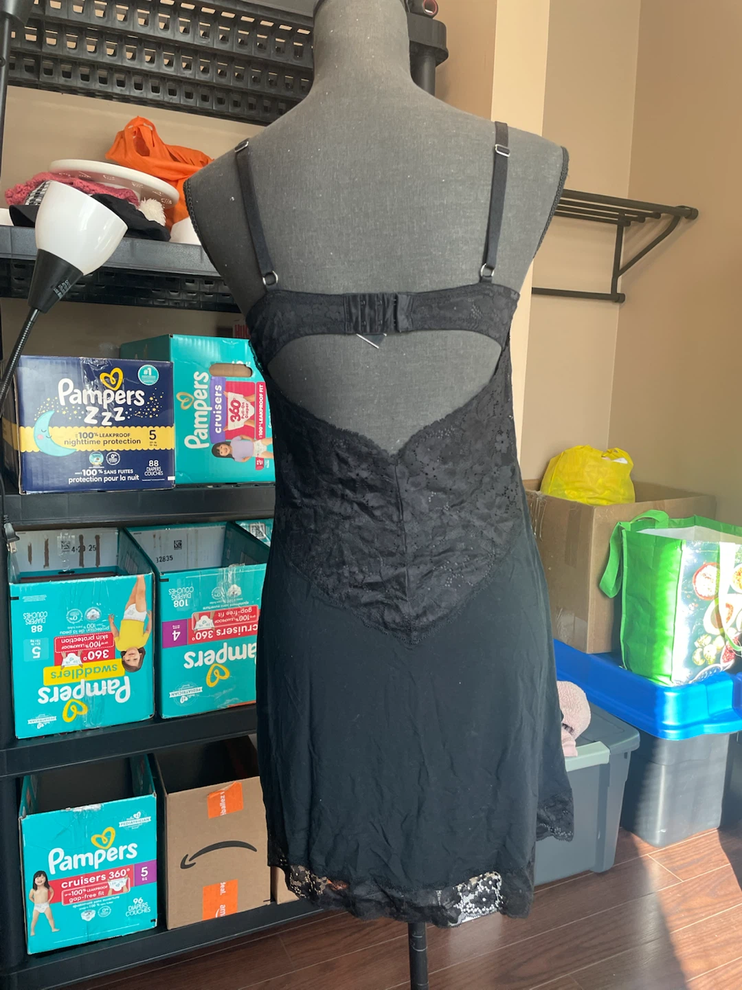 Victoria’s Secret Black Lace Trim Slip Dress size S - photo 3
