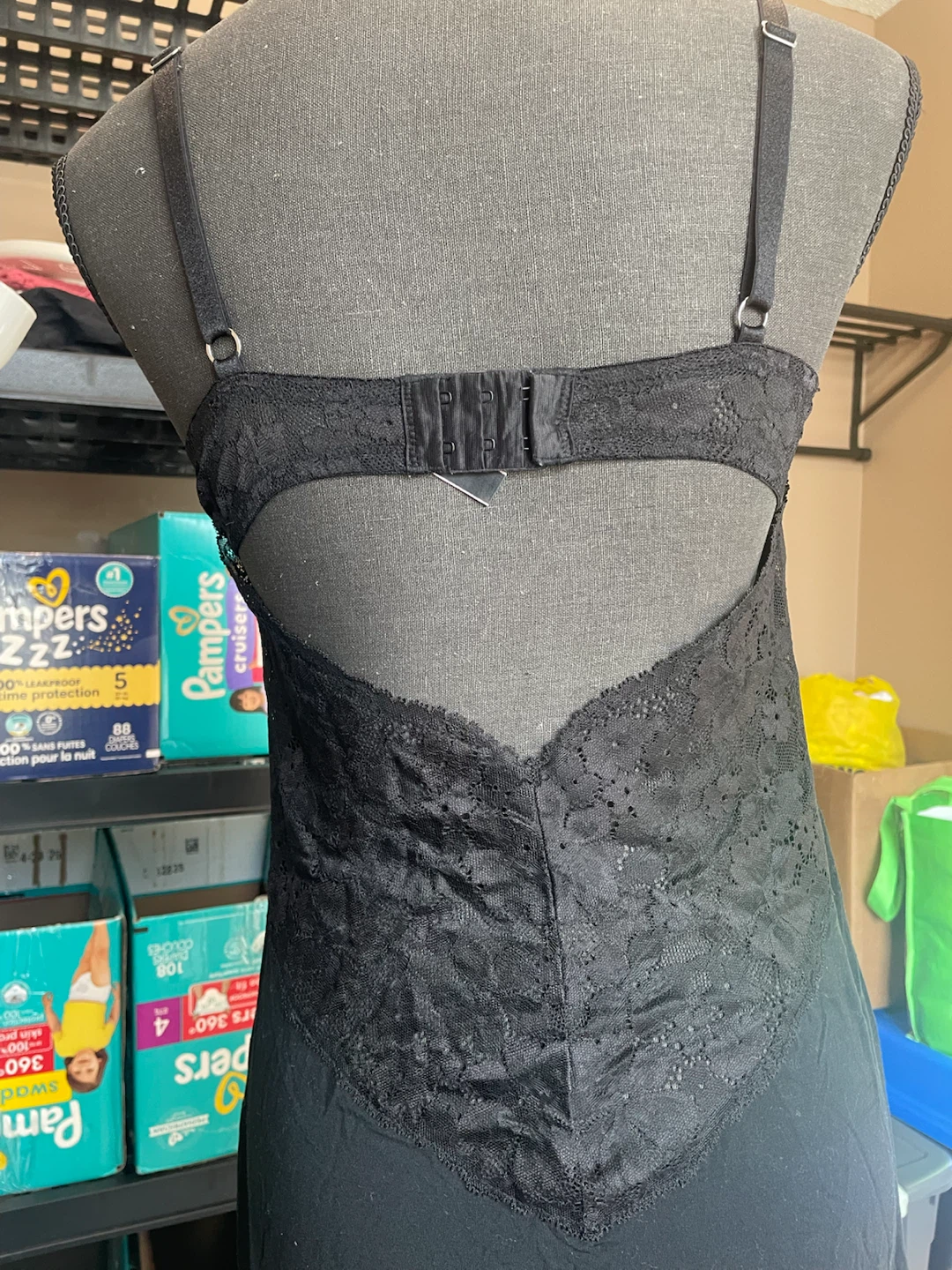 Victoria’s Secret Black Lace Trim Slip Dress size S - photo 4