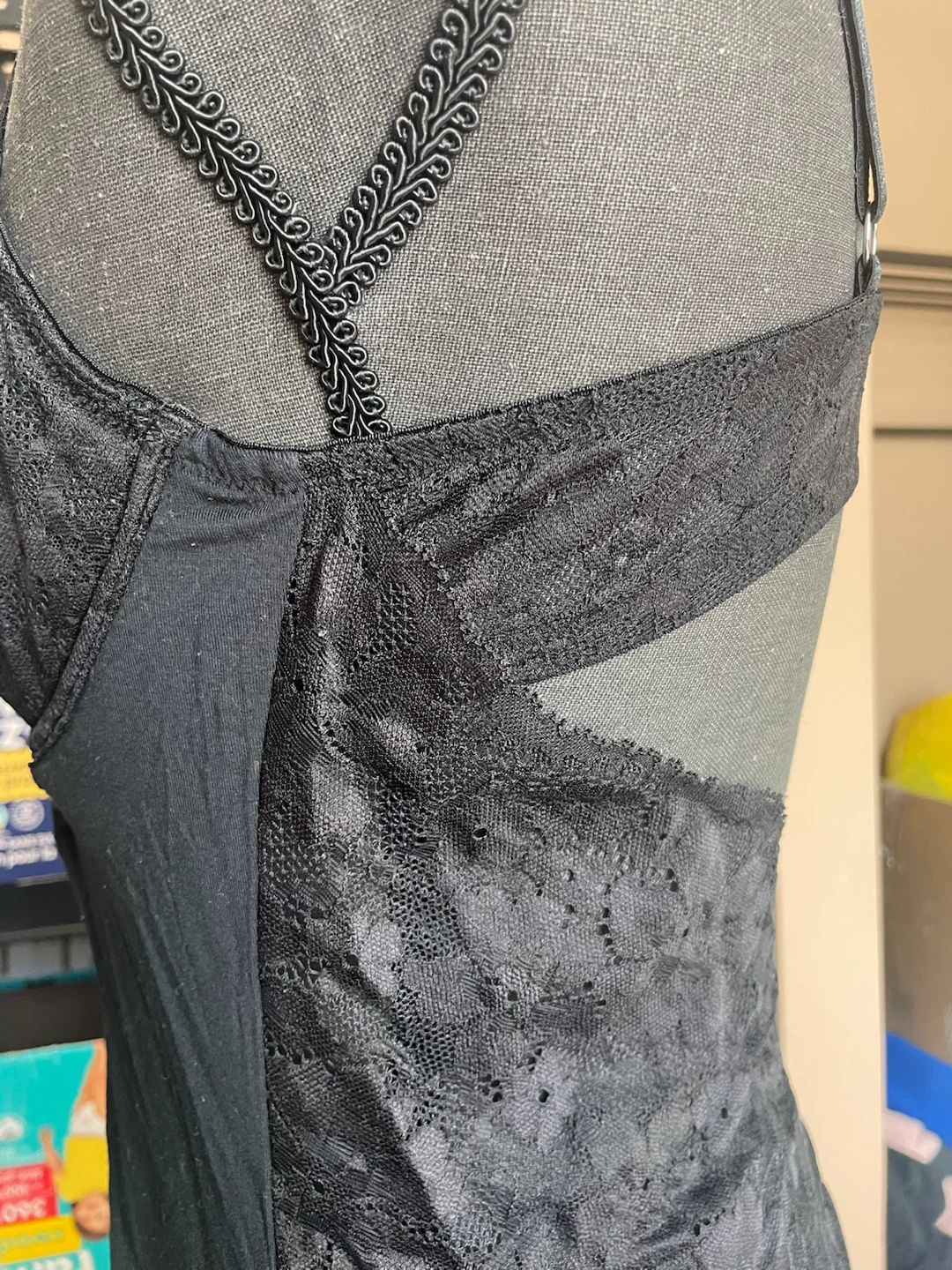 Victoria’s Secret Black Lace Trim Slip Dress size S - photo 5