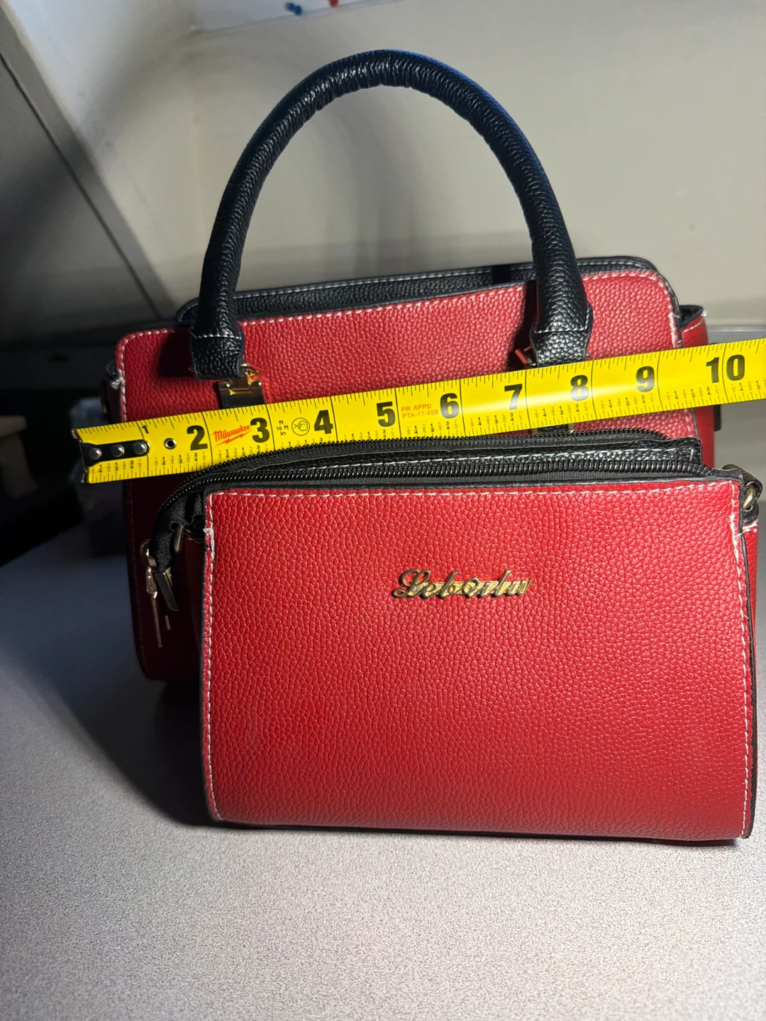 Lebornu Red and Black Handbag Set - photo 3