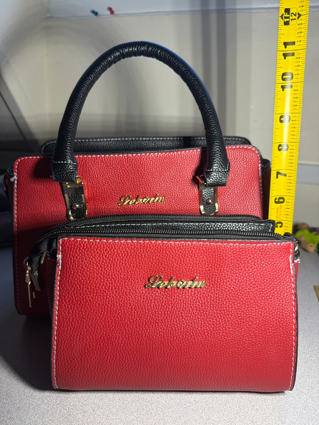 Lebornu Red and Black Handbag Set - photo 4