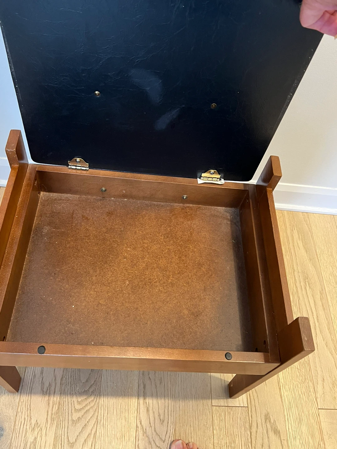 Vintage Wooden Valet Chair with Storage - photo 3