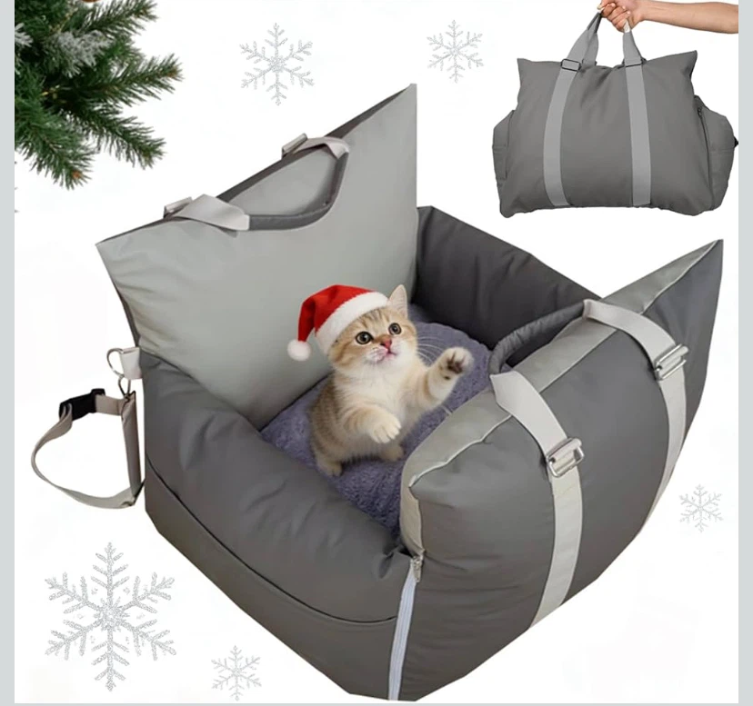 Portable Grey Pet Car Booster Seat under 25 lbs. size small