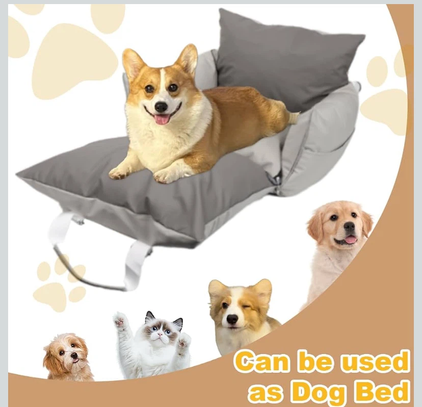 Portable Grey Pet Car Booster Seat under 25 lbs. size small - photo 4