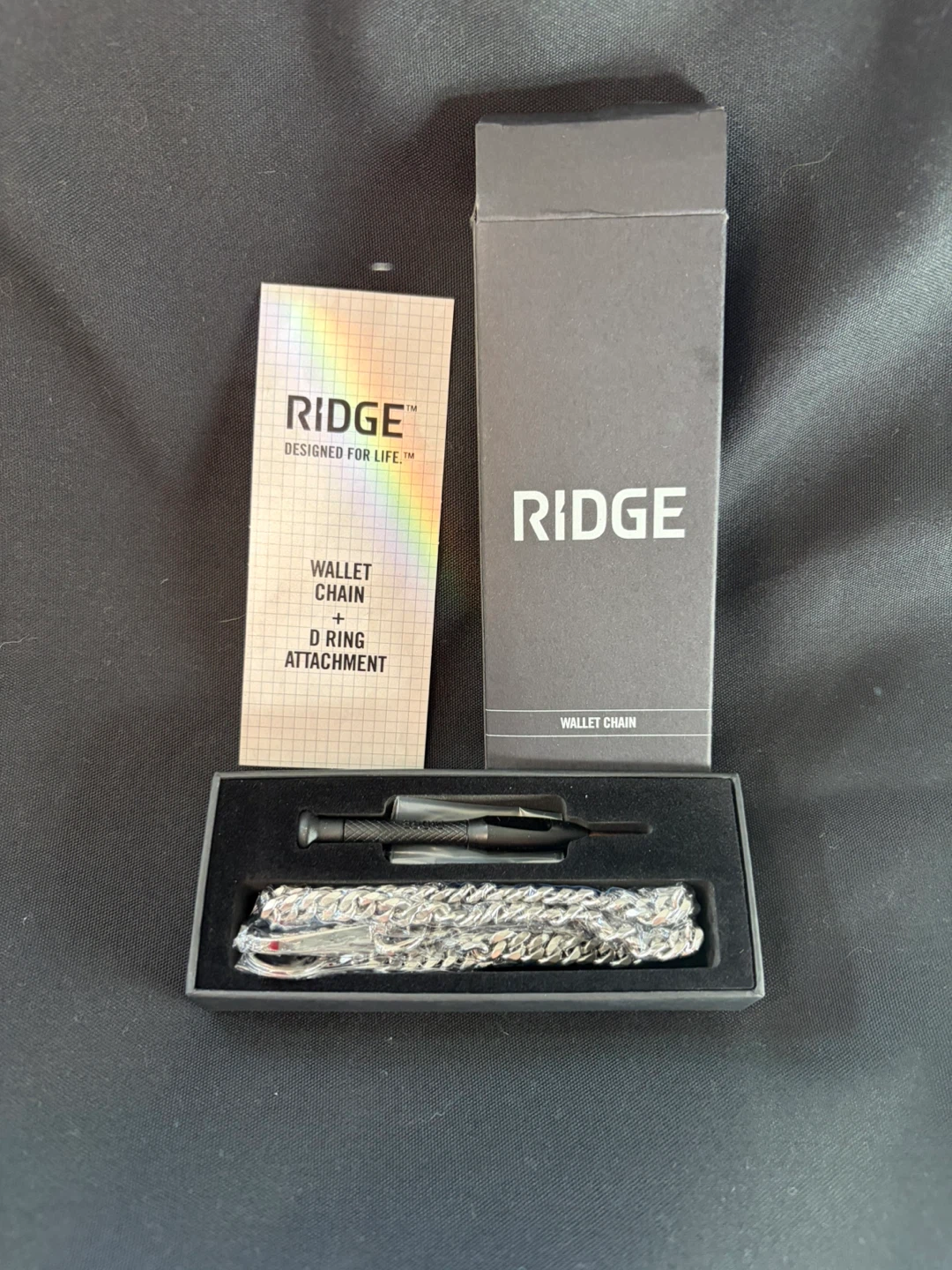 Ridge Wallet Chain and D-Ring Attachment
