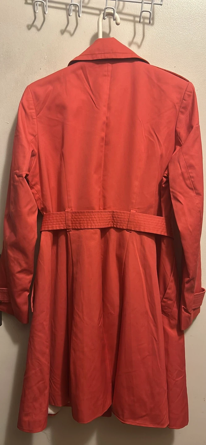 H&M Coral Trench Coat Size 12 - photo 4
