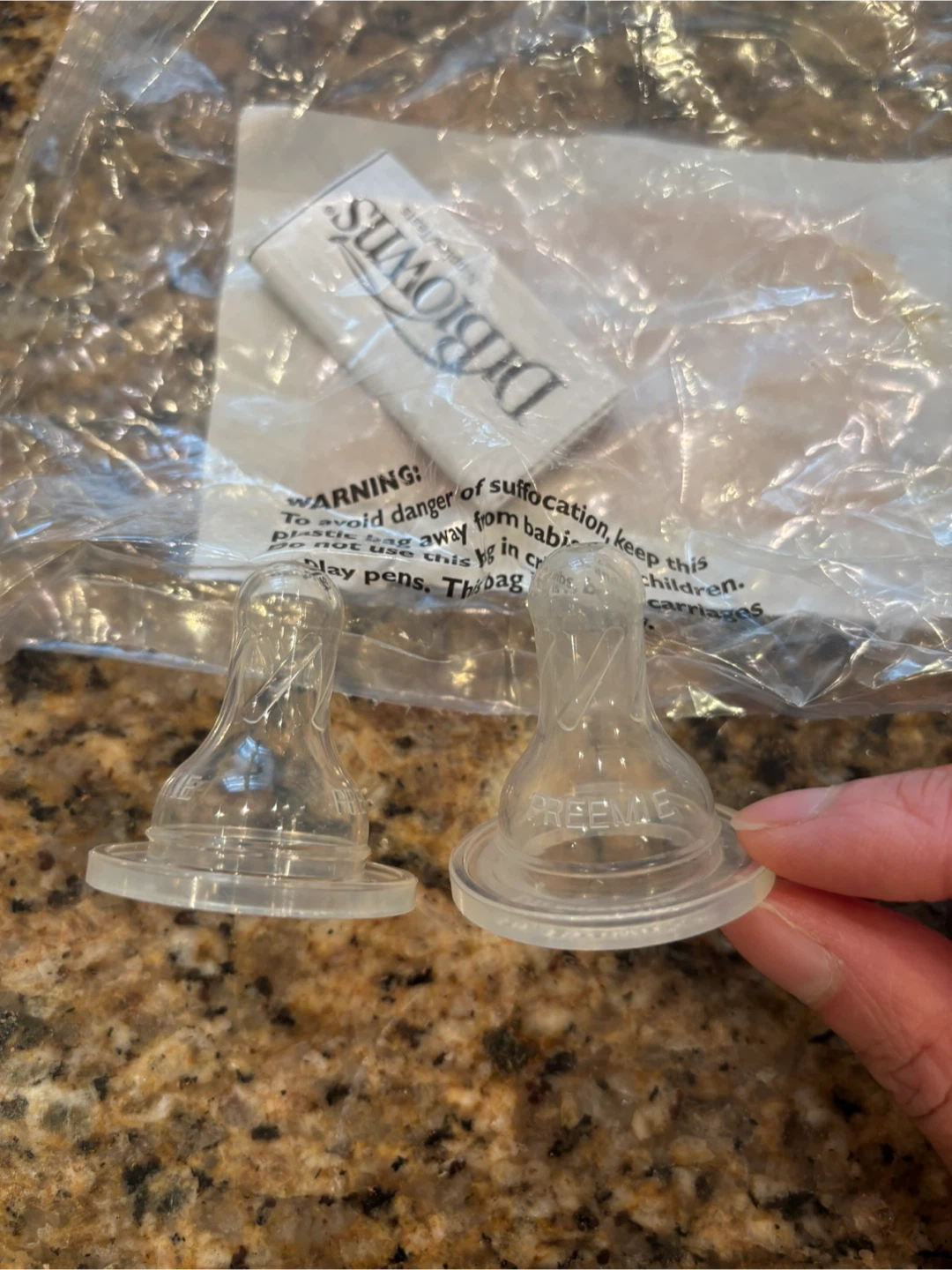 Brand New Two Dr. Brown's Preemie Bottle Nipples - photo 2