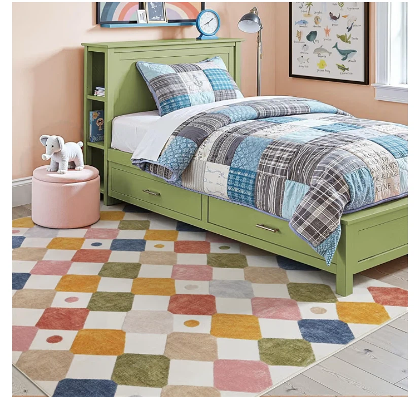 jinchan 5x7 Diamond Circus Area Rug - photo 5