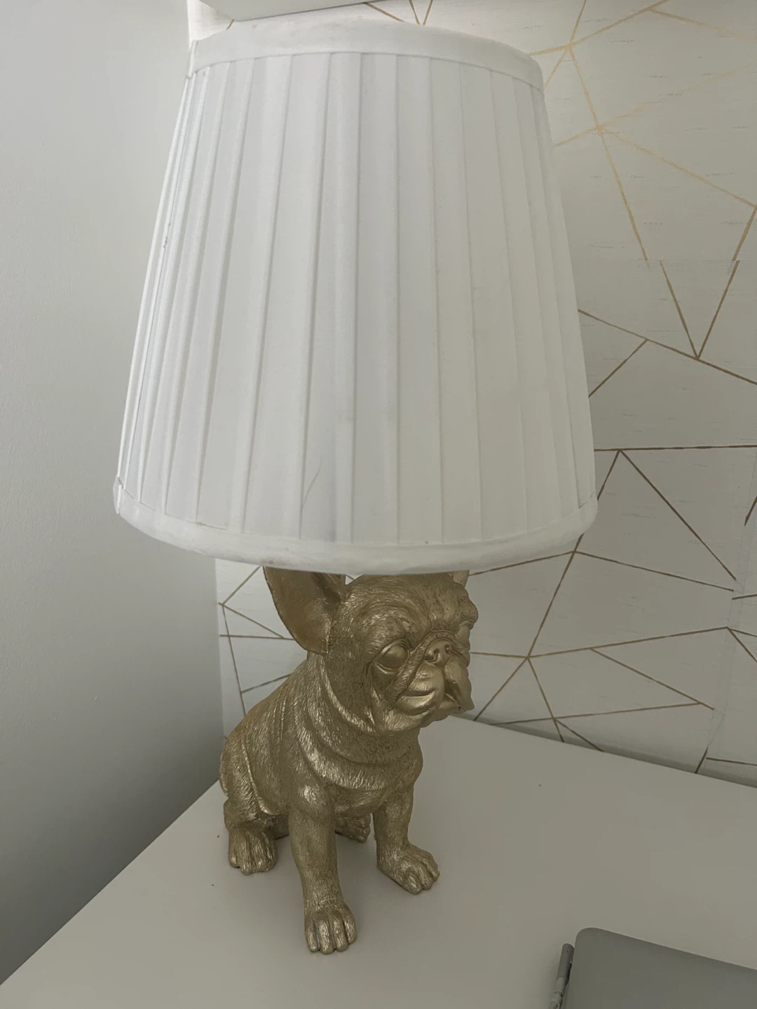 Gold French Bulldog Table Lamp - photo 2