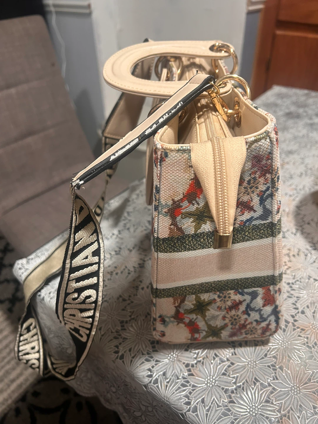 Christian Dior patterned handbag
