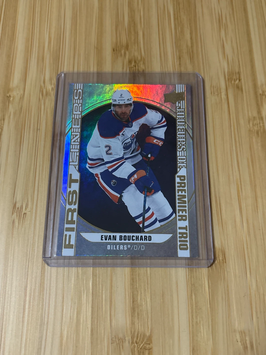 Evan Bouchard first liners hockey card