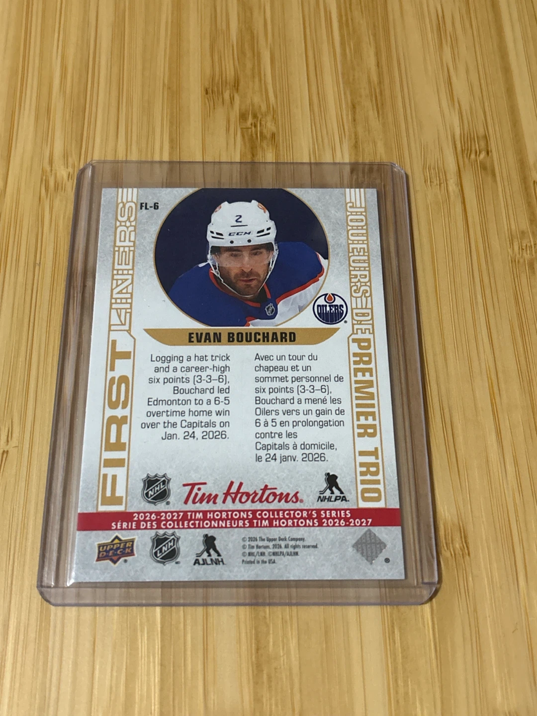 Evan Bouchard first liners hockey card - photo 2