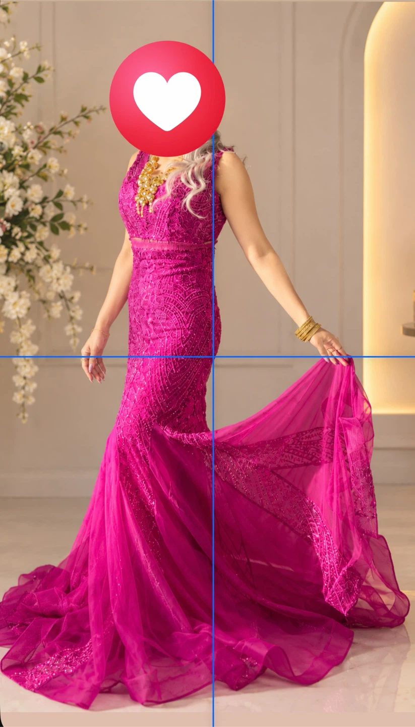 Magenta Formal Mermaid Evening Gown