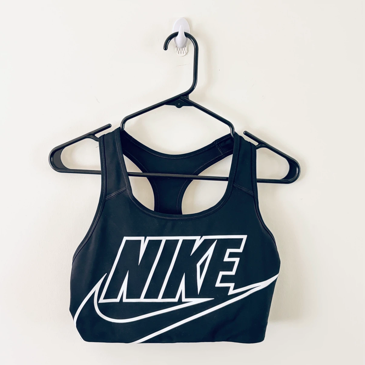 Nike Racerback Logo Sports Bra Black Size L