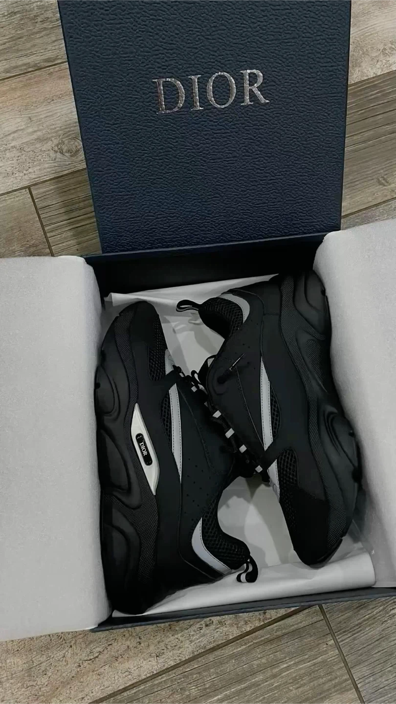 Dior B22 Black Reflective Sneakers - photo 2