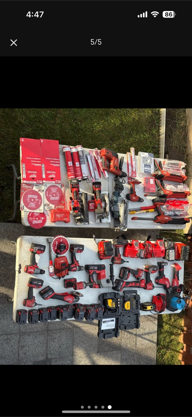 Large Collection of Milwaukee Power Tools