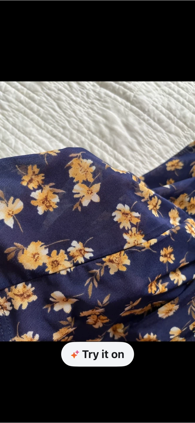 Navy Floral Maxi Skirt - photo 2