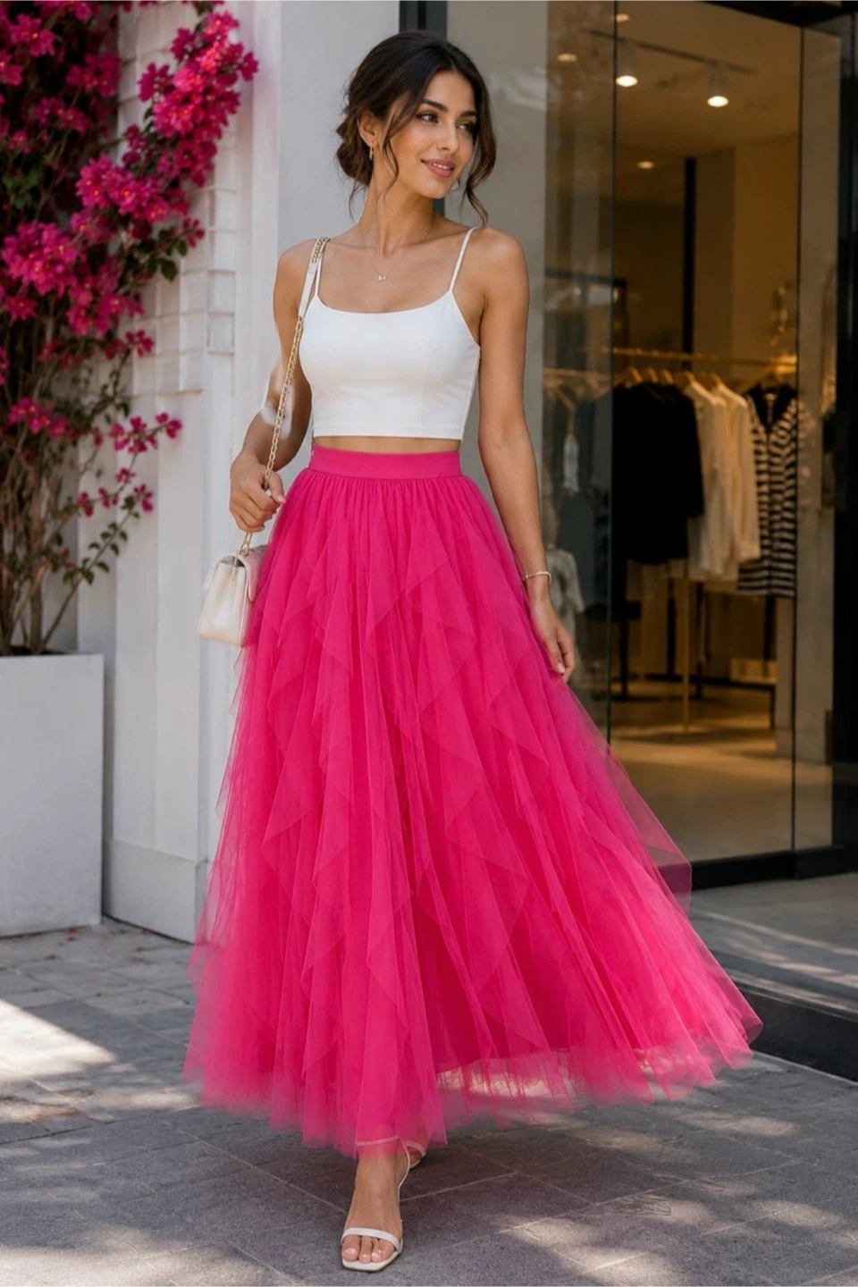 Pink set skirt+ Reebok Pink and Suede Sneakers - photo 2