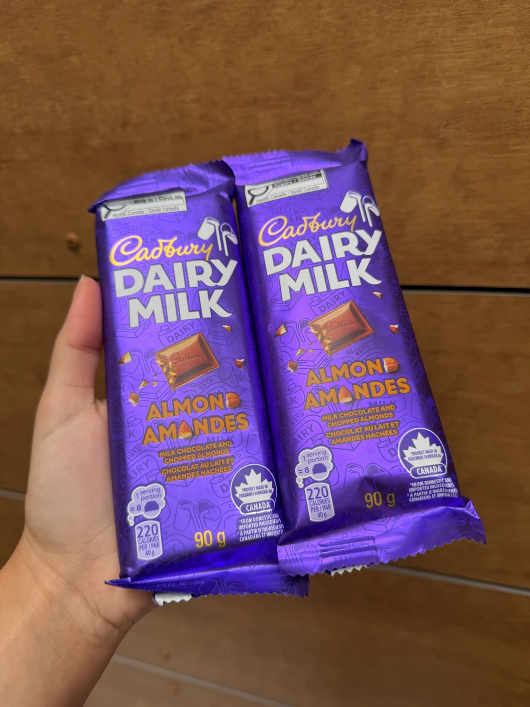 2 Cadbury Dairy Milk Almond Chocolate Bars