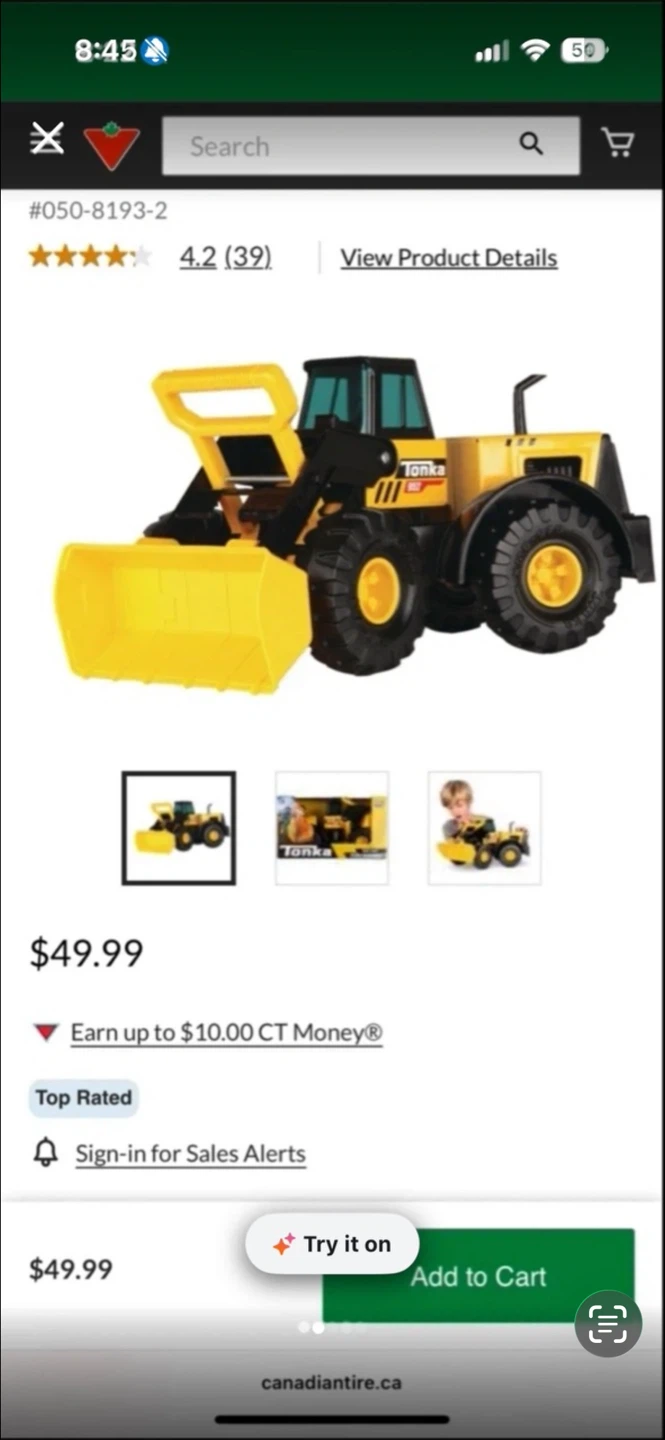 Tonka 952 Front Loader Toy