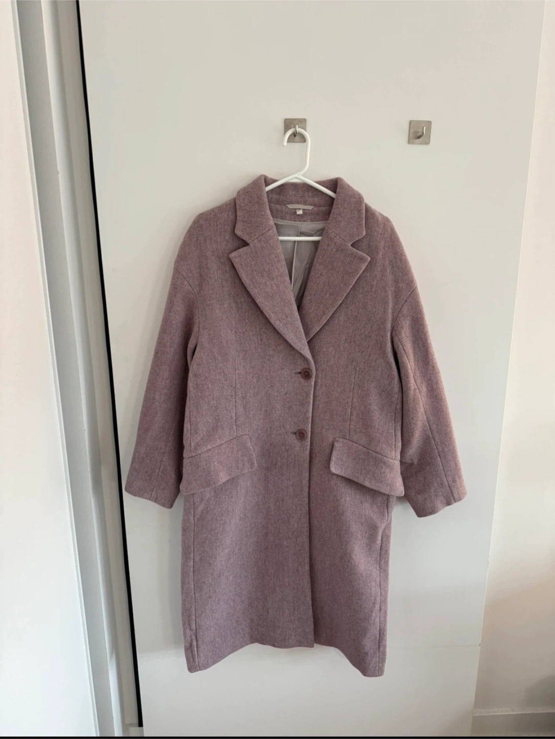 COS pink Wool Blend Coat
