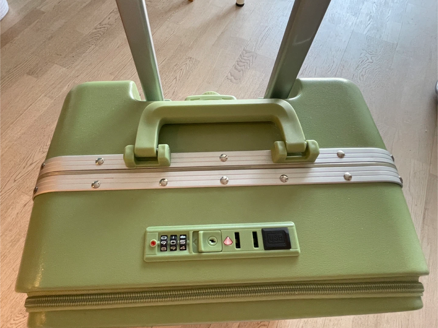 Green Hard Shell Carry-On Suitcase - photo 3